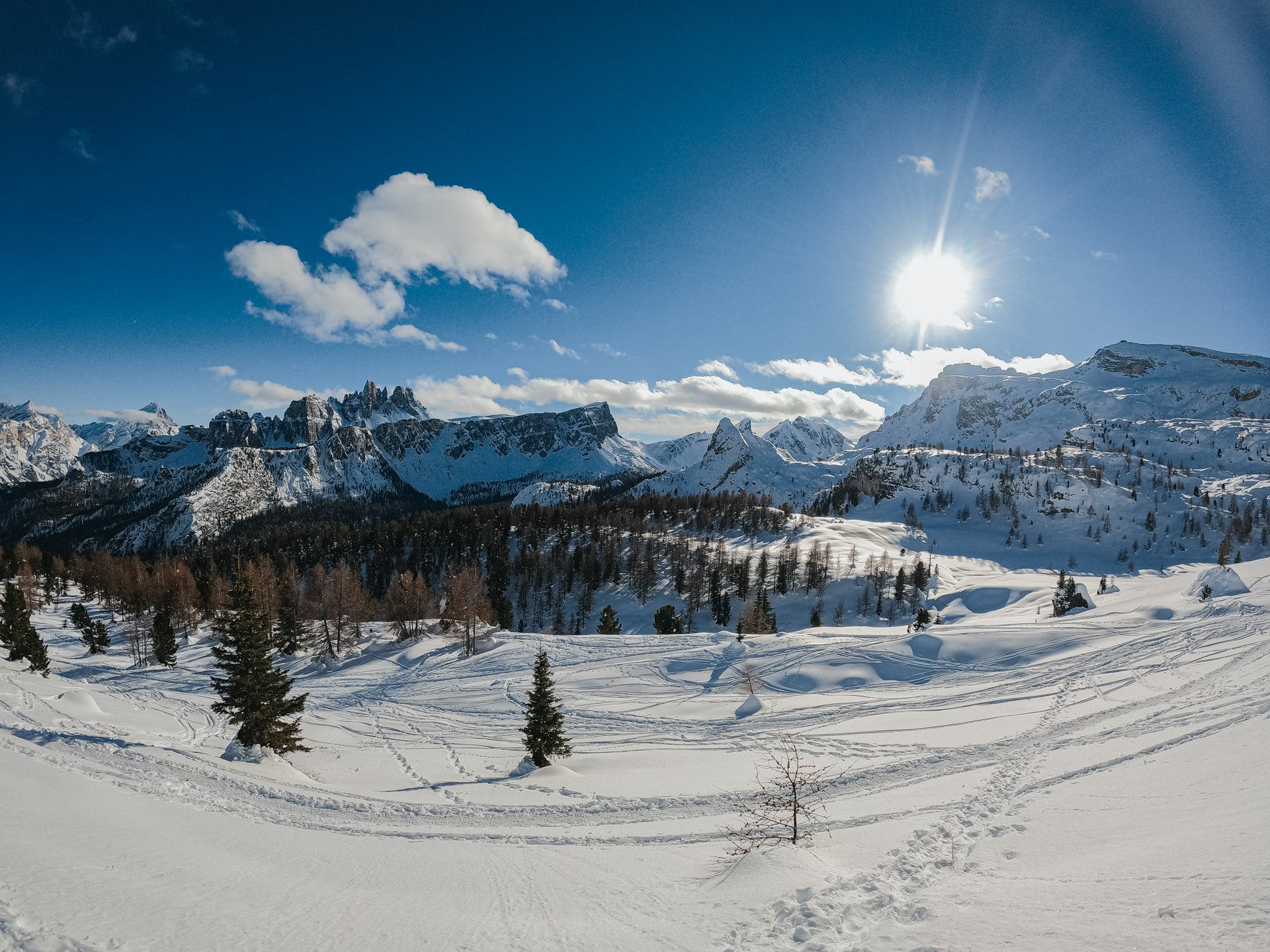 Sci alpinismo alle Cinque Torri