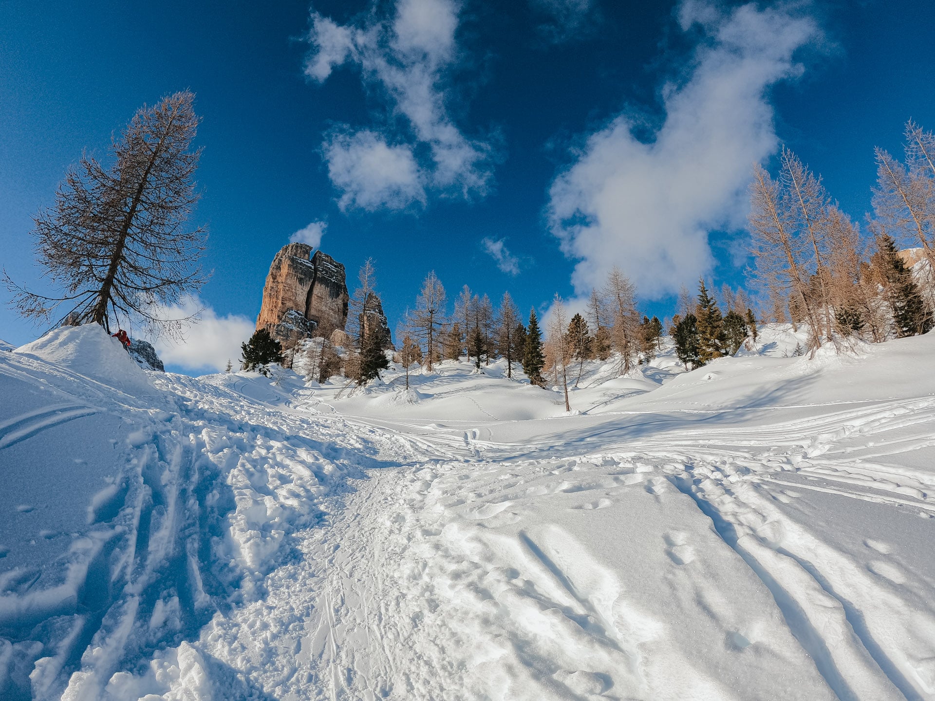 Sci alpinismo alle Cinque Torri