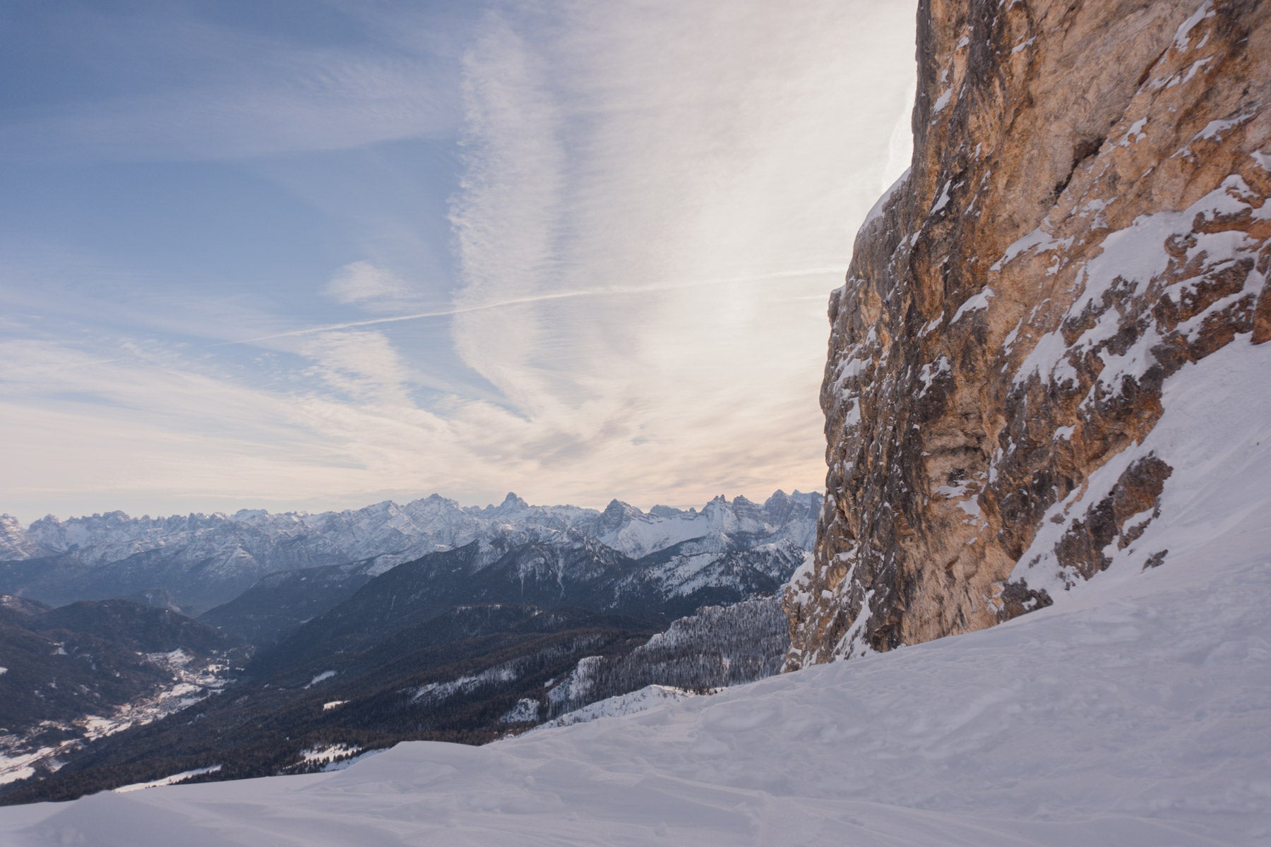 Sci alpinismo a Forcella Val d'Arcia