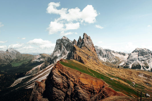 Le Odle viste dal Seceda, Val Gardena — il gruppo che l'Alta Via 2 attraversa nelle prime tappe