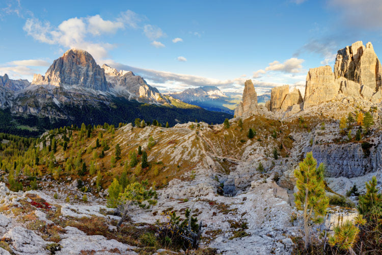Tramonto sulle Cinque Torri e la Tofana, Alta Via 1 delle Dolomiti - Dolomist